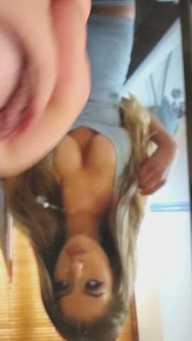 Cum Cum On Tits Tribute gif