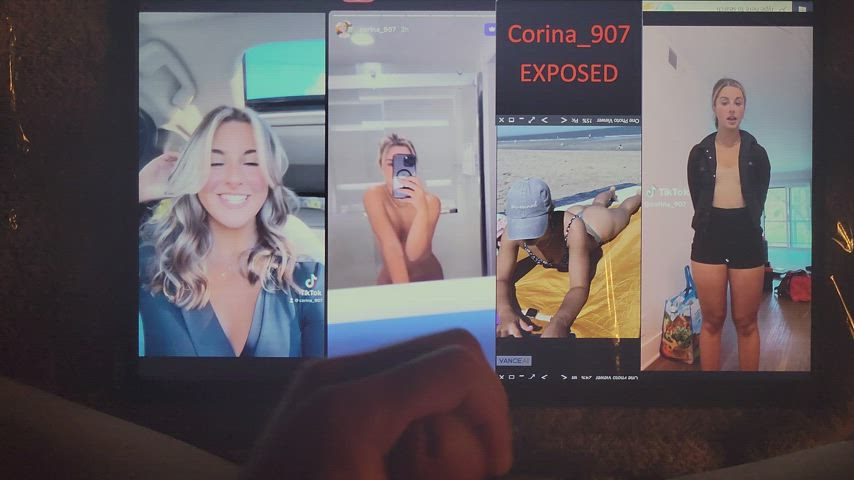 brunette celebrity cum teen tiktok tribute gif