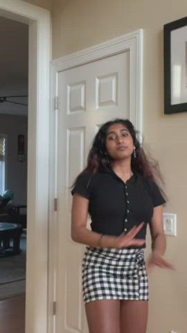 Ebony Exhibitionist Eye Contact gif