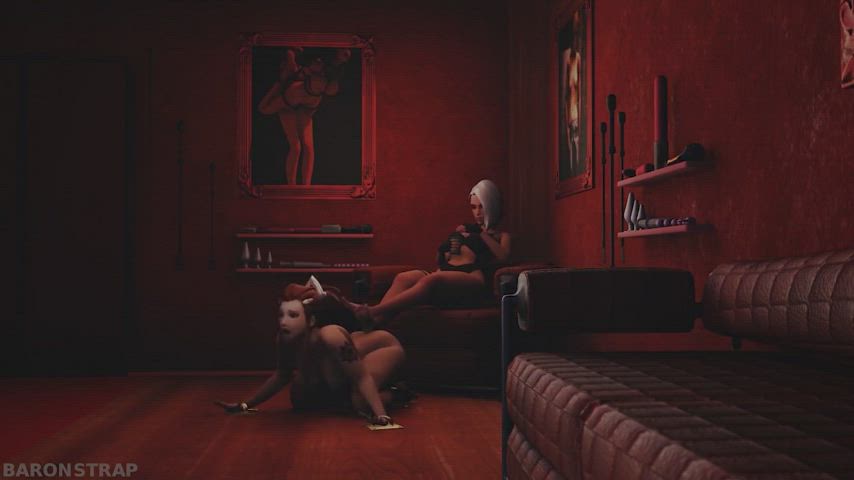 3D BDSM Domination Masturbating Orgasm gif