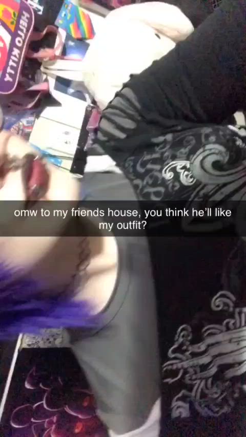 ass caption clothed fishnet pale gif