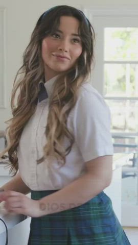 Cute Pornstar Skirt gif