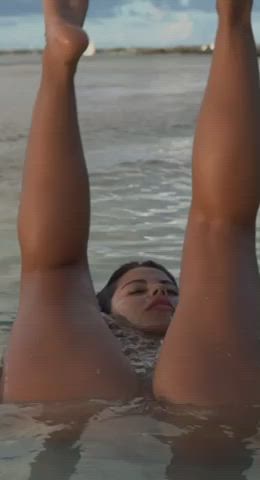 Beautiful Wet Body On The Beach