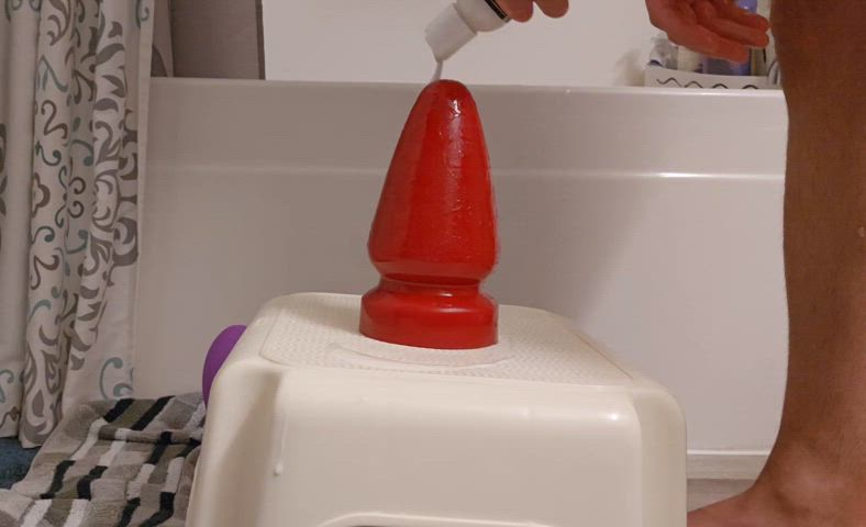 anal play ass butt plug deep penetration dildo gay male masturbation masturbating