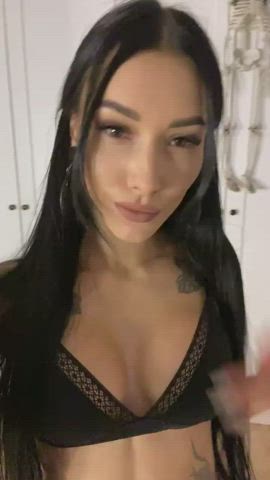 camgirl lick tease gif