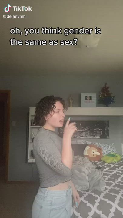 Braless Nipple Piercing TikTok gif