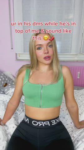 Blonde Cute OnlyFans Teen TikTok gif
