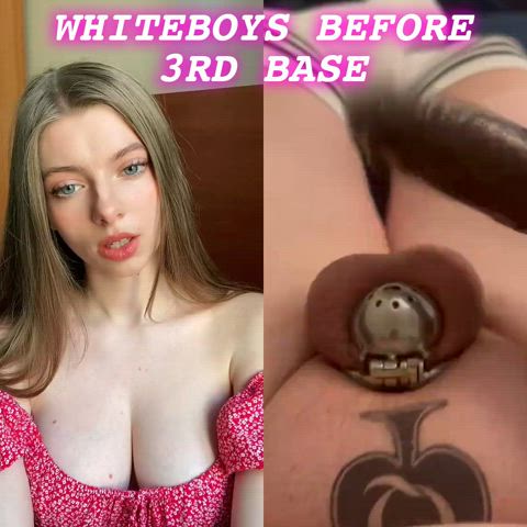 Tiny, scared, limp ... that's a whiteboy dicklet in front of a woman. BBC in her