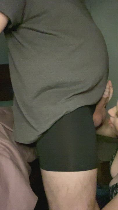 I suck his balls, he makes me gag...it’s a win win. ?