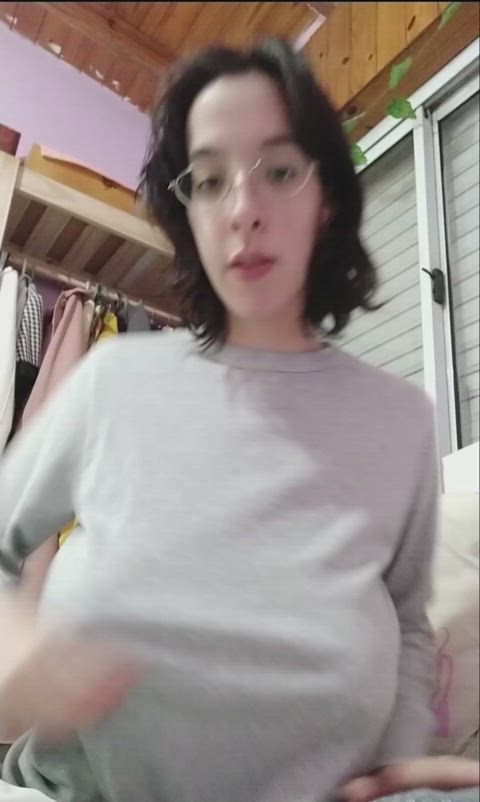 amateur big tits glasses huge tits natural tits tits titty drop gif