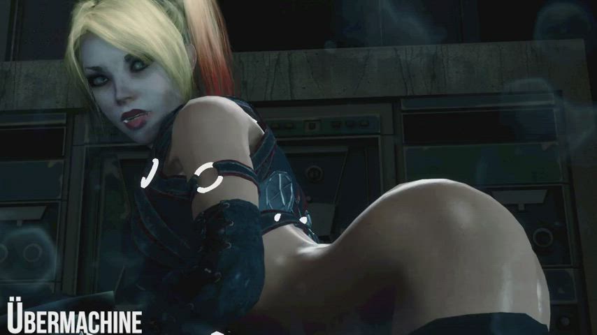 Animation Ass Blonde Comics Harley Quinn Pigtails Shaking gif