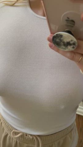 amateur big nipples big tits boobs hotwife milf natural tits tits gif