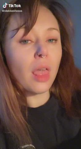 Blue Eyes Eye Contact TikTok Tongue Fetish gif