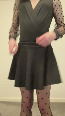 Femboy Skirt Tights gif