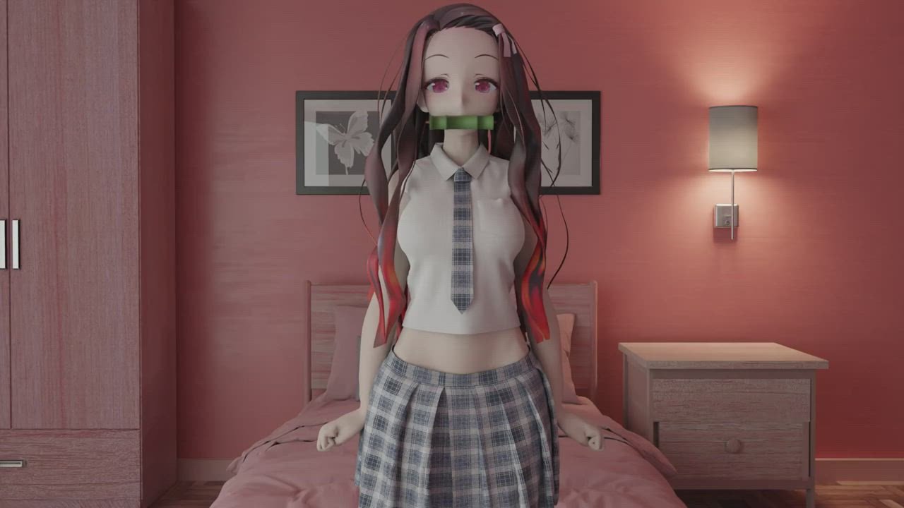 A Kamado Nezuko animation that I found on SankakuComplex