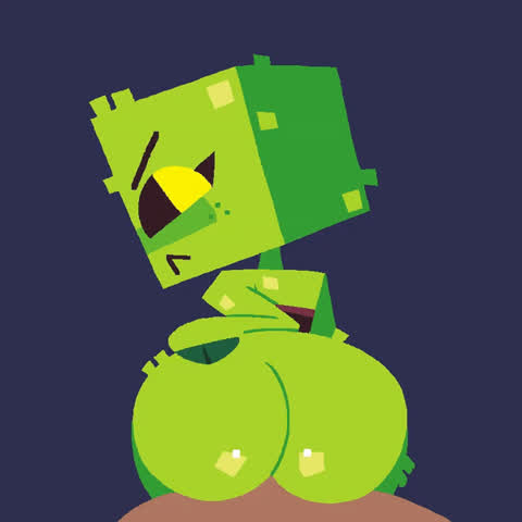 Thicc ass Creeper doggy style GIF <pronounced "JIF"> (jjoyplus) [Minecraft]