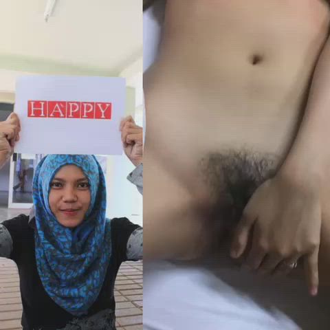 big tits fingering hijab muslim gif