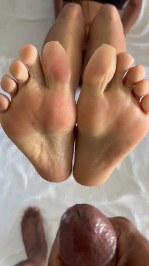 He can’t resist painting my pretty soles