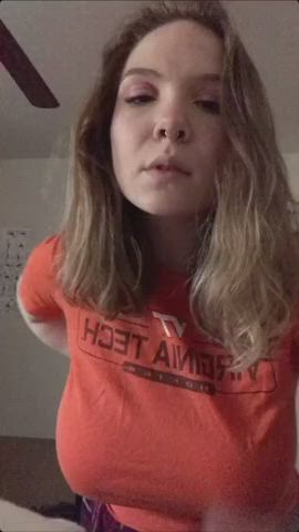College Natural Tits Teen gif