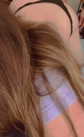 ass brunette pov spanking real-couples gif