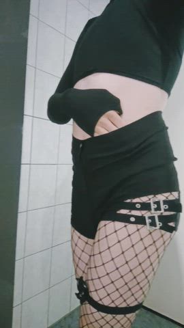 ass femboy fishnet goth gif