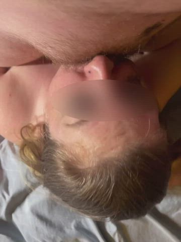 amateur bbw blowjob deepthroat housewife gif