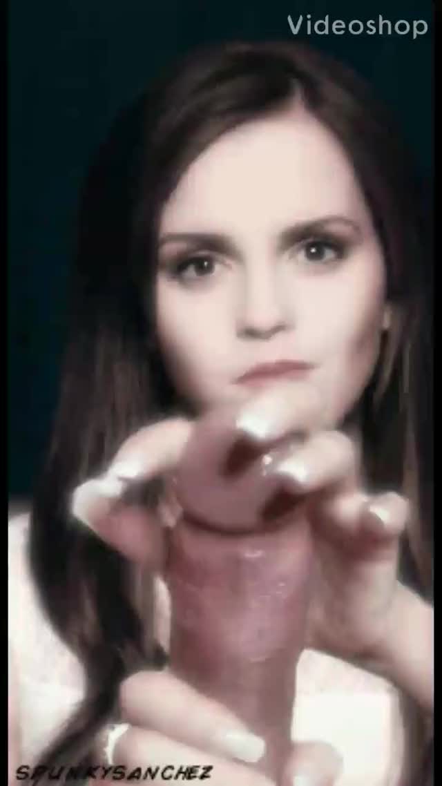 emma watson rubbing cock and cum