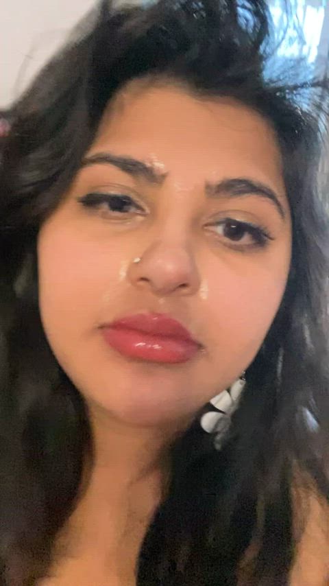 brown eyes brunette cum cumshot cute desi facial indian innocent onlyfans gif