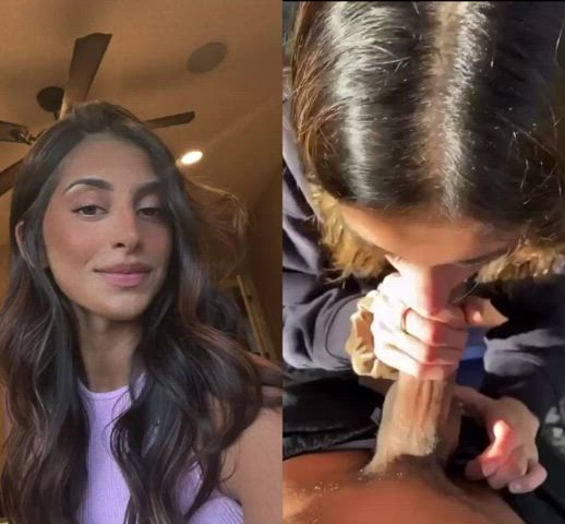 blowjob cute deepthroat exposed pretty real couple sex tape gif