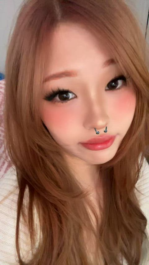 asian korean piercing gif
