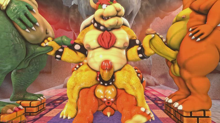 animation chubby cock ring cum cumshot gangbang gay rule34 thick gif