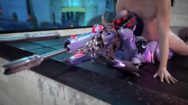 3D, Animated, Blender, Cawneil, Overwatch, Widowmaker