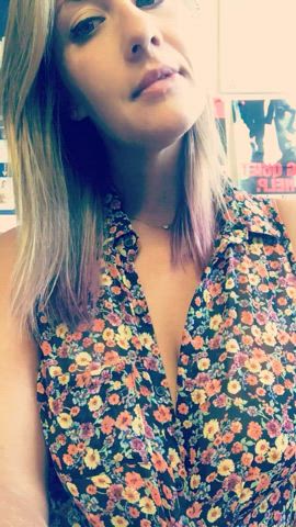 Big Tits Blonde Strip gif