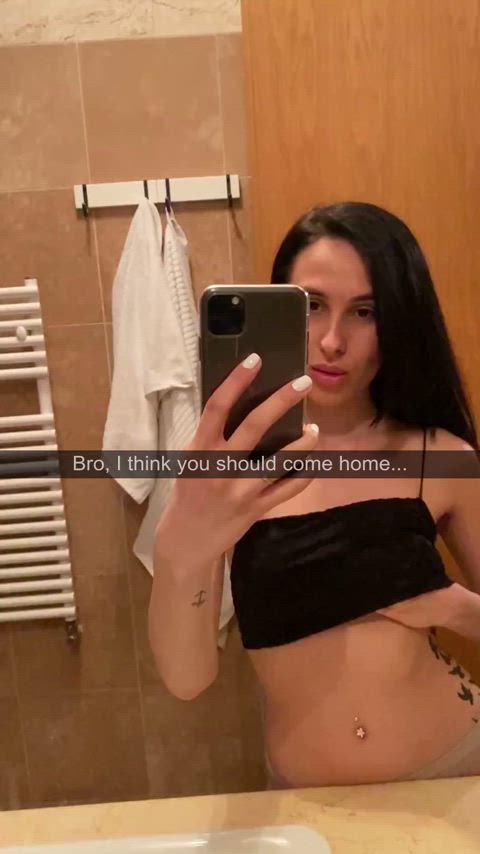 alyssa bounty brunette masturbating step-sister gif