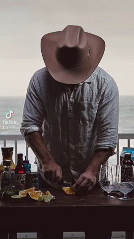 Cowboy daddy making you drinks