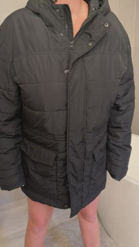 Did my winter jacket do a good job of hiding my big milf titties?