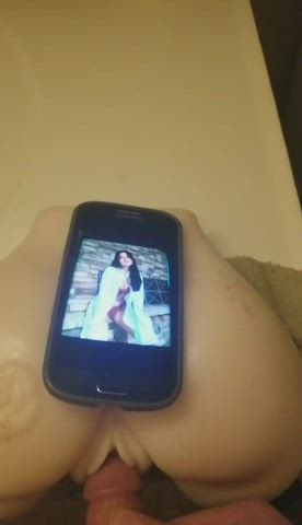 Amateur Brunette Cock Cum Cumshot Sex Toy Teen Tribute gif