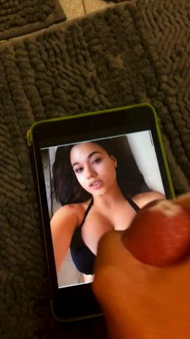First Tribute! Cumming on Sofia Gomez’s massive tits. I have more videos on the