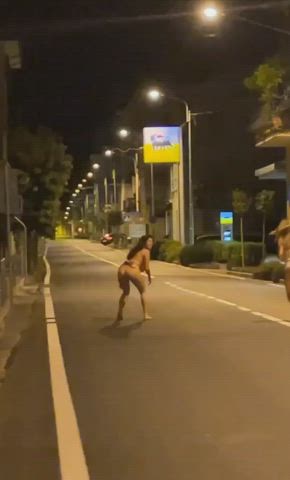 Big Tits Nude Outdoor gif