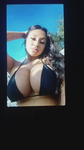big tits cumshot tribute gif