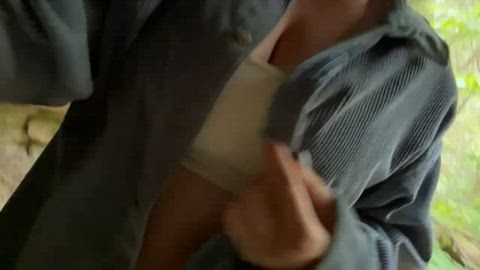 amateur big tits boobs brunette hotwife huge tits milf public thick tits gif