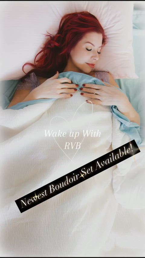 art bed booty lingerie nsfw onlyfans redhead topless white girl pinup gif