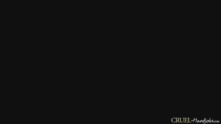 CFNM Cumshot Handjob Leather Ruined Orgasm gif