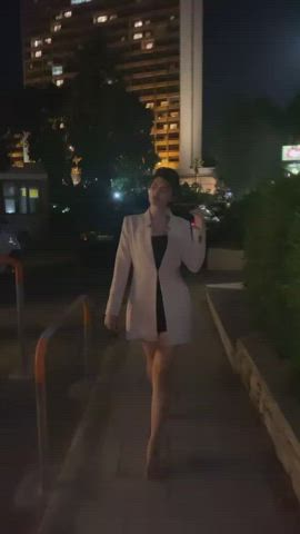 Ass Brunette Outdoor gif