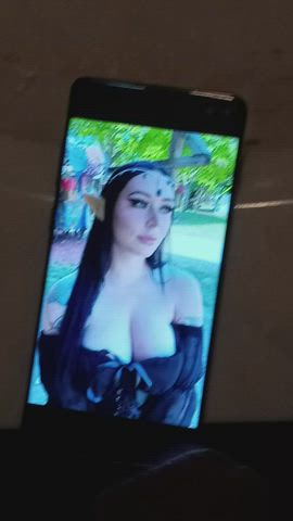 Big Tits Cosplay Cumshot gif