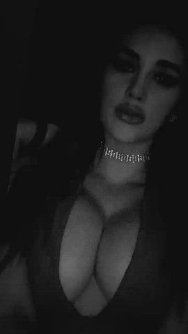 Want to put your hard throbbing cock between my tits and jerk you off till you explode