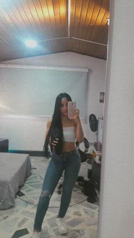bongacams latina long hair small tits gif