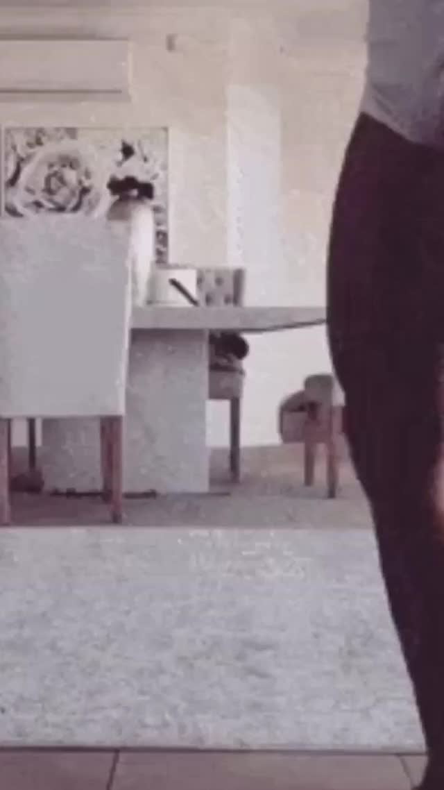 Mother Tammy Hebrow does a handstand to show off her booty