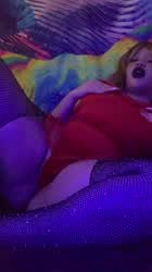 Fishnet Lesbian Tease Trans gif