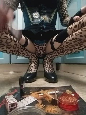 crossdressing smoking upskirt gif
